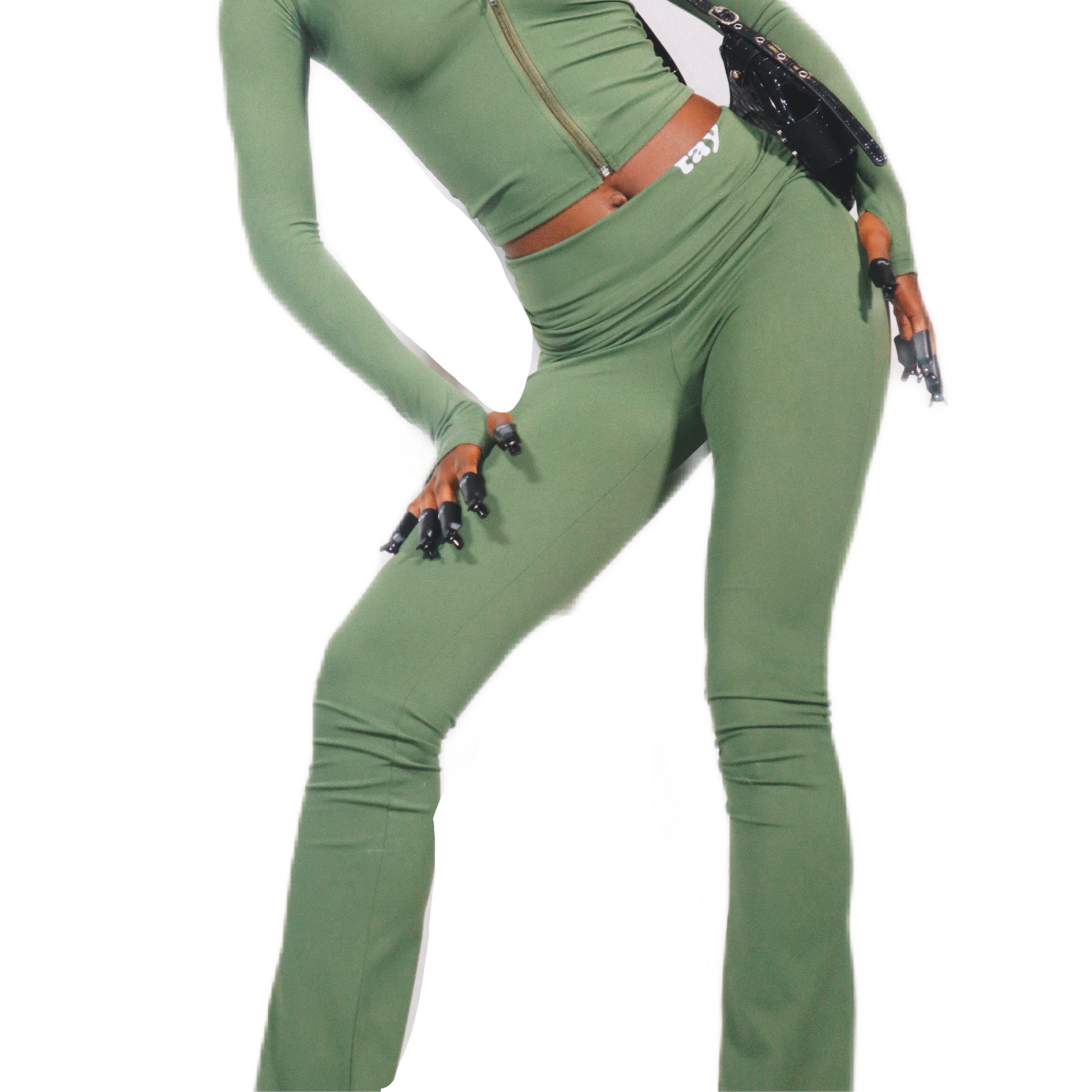 Green T.A.Y Fold-Over Pants