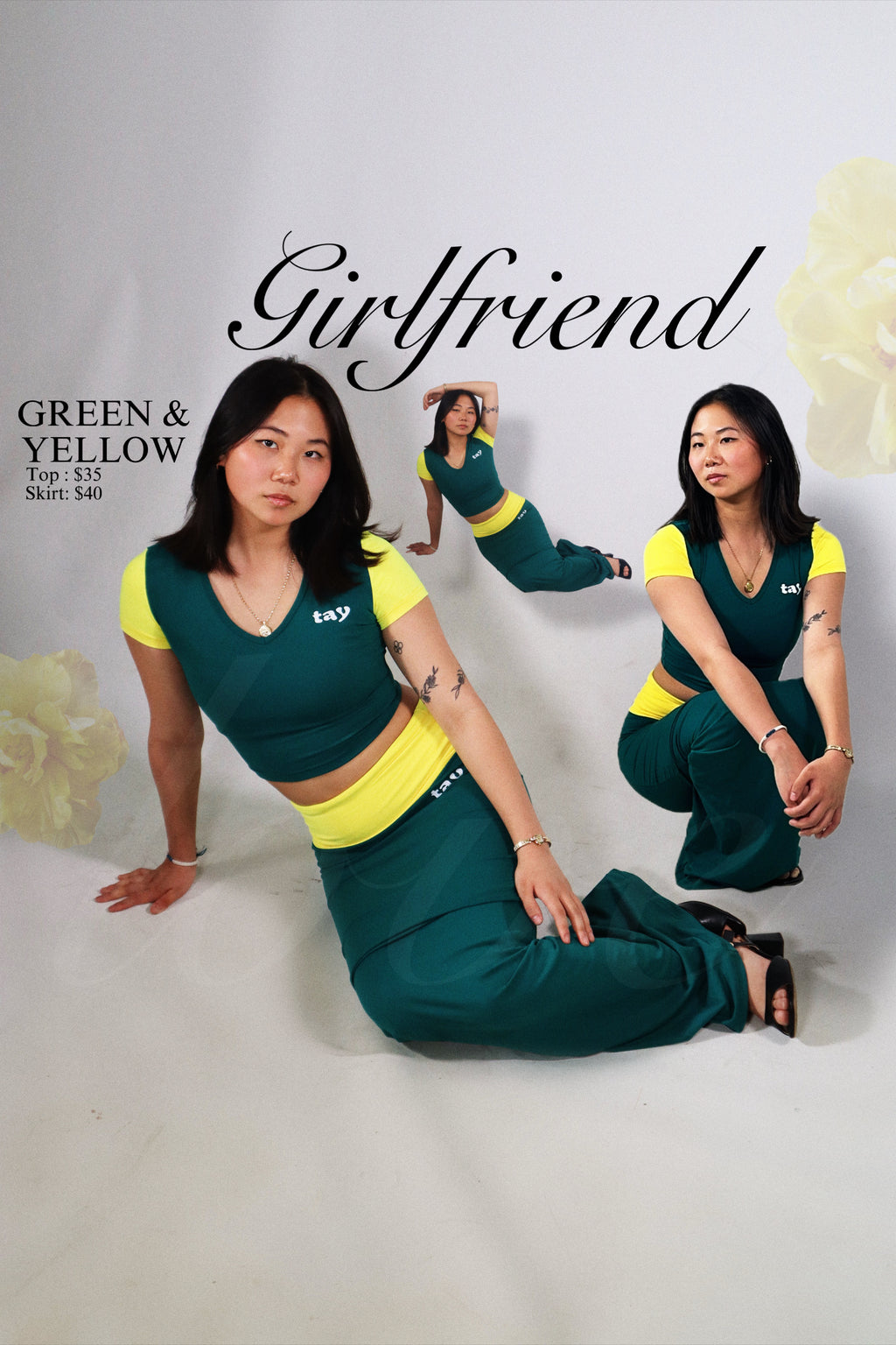 Green and Yellow T.A.Y Top