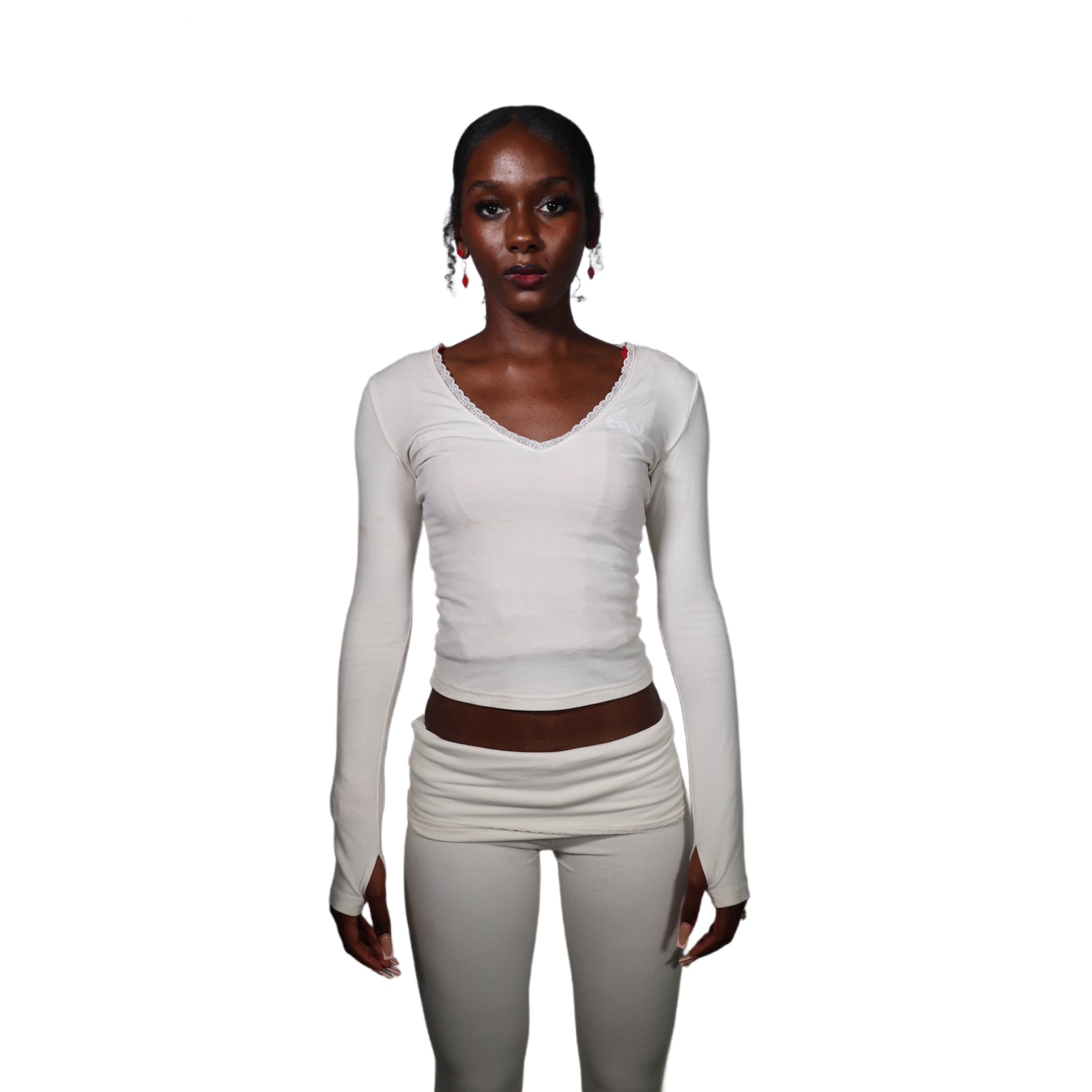White Essentials Basics Long Sleeve