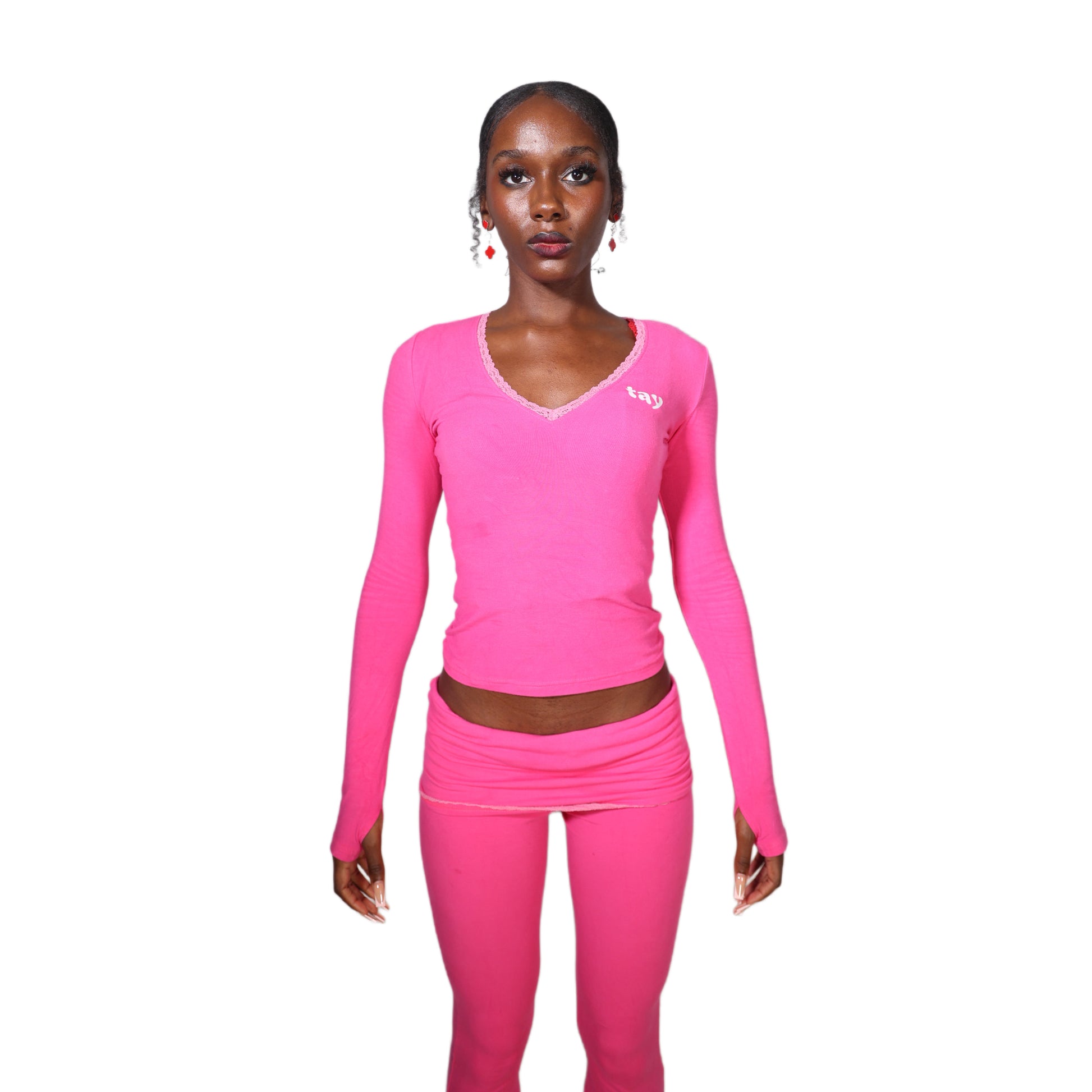 Hot Pink Essentials Basics Long Sleeve