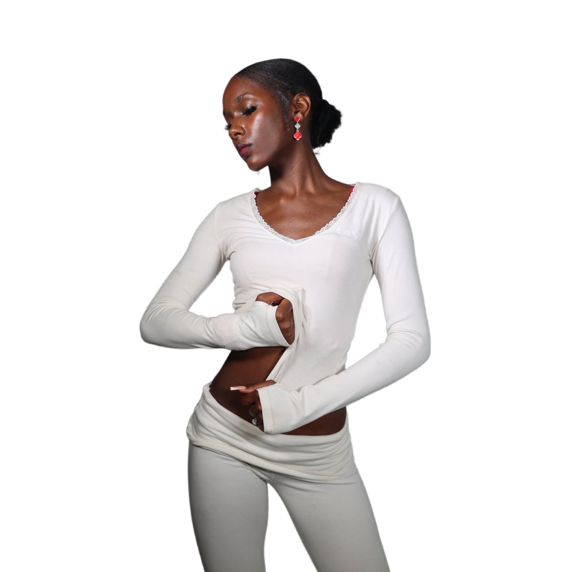 White Essentials Basics Long Sleeve
