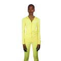 yellow zip up jacket