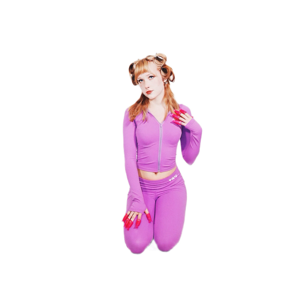 Purple T.A.Y Fold-Over Pants