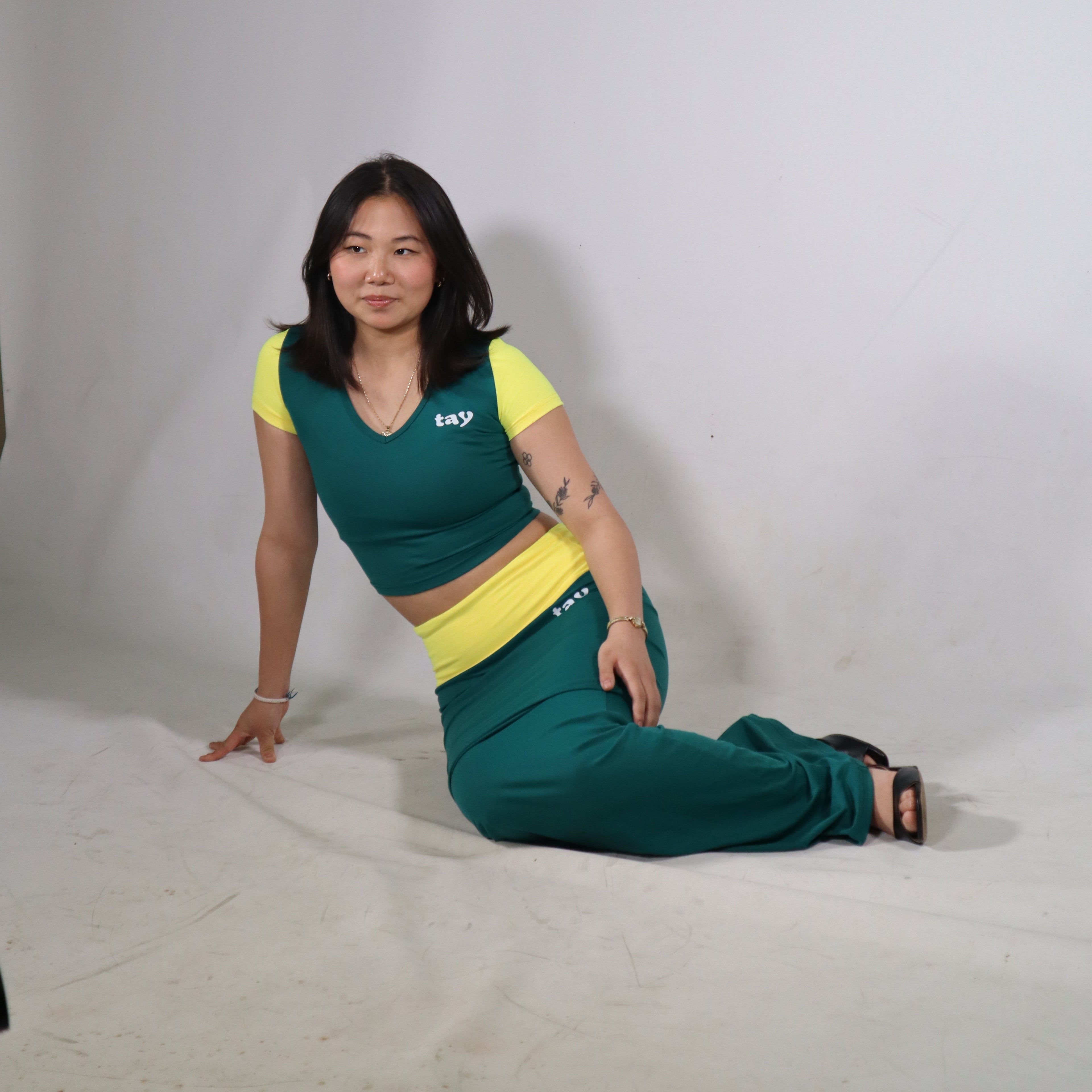 Green and Yellow T.A.Y Skirt