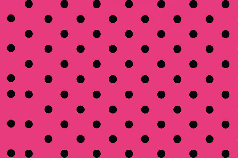 generate a pokla png with hot pink as background and black dots